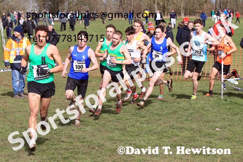Mens Under-20s 2023 UK CAU Inter Counties Cross Country Champs, Prestwold Hall, Loughborough. Photo: David T. Hewitson/Sports for All Pics